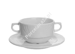 Bulionówka z uszami ze spodkiem 0,32 L / 16,5 cm (sztaplowana) Lubiana - Arcadia (nr 0517, 0515)
