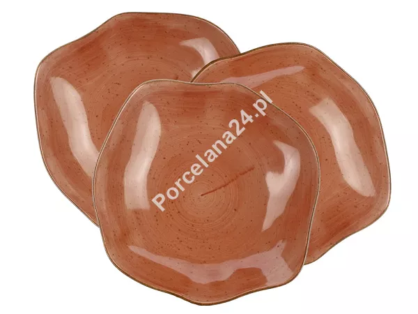 Komplet 6 talerzy głębokich 23 cm Lubiana - Stone Age / Ceglasty Komplet 6 talerzy głębokich 23 cm Lubiana - Stone Age / Ceglasty