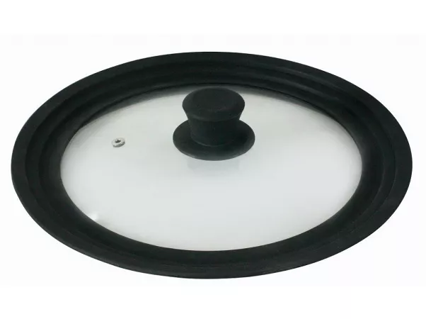 Pokrywa szklana z silikonowym rantem 24 / 26 / 28 cm Ambition - Misty 1D.93814 Pokrywa szklana z silikonowym rantem 24 / 26 / 28 cm Ambition - Misty 1D.93814