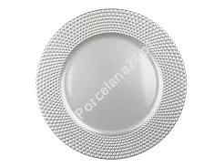 Podkładka pod talerz 33 cm Altom Design - Srebrna 07.PODK.1244