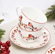 Komplet filiżanek ze spodkami 0,27 l / 15 cm (2 szt.)  Duo - Christmas Birds 3 15.CHBI3.K2FS