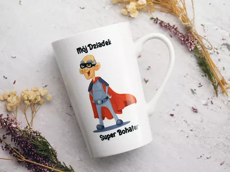 Kubek stożek 0,35 L Altom Design -  Dziadek super bohater 07.BAB.3207