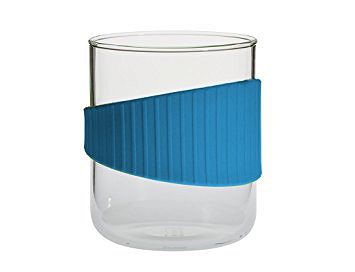 Kubek 0,4 L z silikonowym uchwytem Trendglas - OFFICE S niebieski 4E.211219