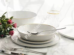 Serwis obiadowy na 12 osób (40 el.) Lubiana - Ankara Gold 1608D Natrysk