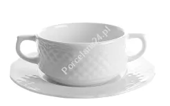 Bulionówka z uszami ze spodkiem 0,3 L / 17 cm (sztaplowana) Lubiana - Afrodyta (nr 2616, 2615)