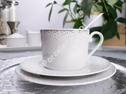 Komplet do kawy na 6 osób (18 el.) Ćmielów - Jenny G856 Pearls