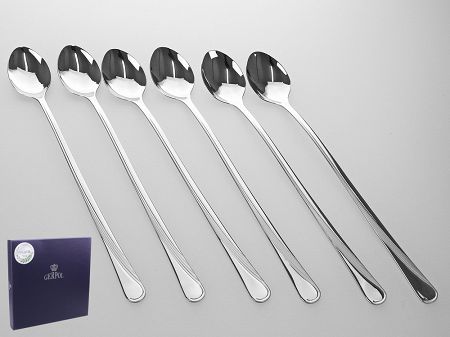 Komplet łyżeczek koktajlowych 6 szt. dla 6 osób Gerpol - Violino - matowione