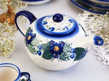 Czajnik 1,5 L Bolesławiec - Kwiaty Kuleszy gat. I