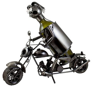 Stojak na butelkę 0,75 L Hinz Design - Motocyklista 34.W98