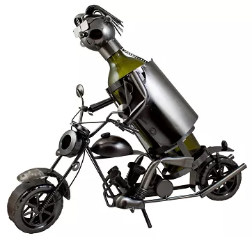 Stojak na butelkę 0,75 L Hinz Design - Motocyklista 34.W98