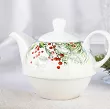 Filiżanka ze spodkiem  0,3 l / 15 cm i z dzbankiem 0,45 l  Duo  - Christmas Leaves 15.CHLE.KDH
