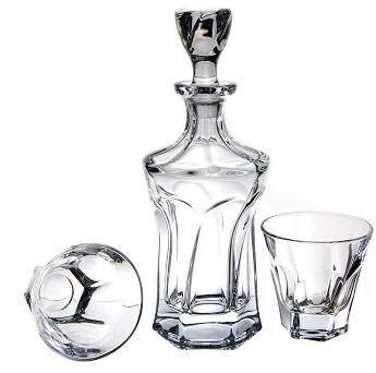 Kpl. szklanek do whisky 0,23 L (6szt) + karafka 0,8 L (1szt) Bohemia - APOLLO 4SB.AP.000391