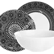 Komplet talerzy na 6 osób (18el) Bogucice - Iva Black 1042