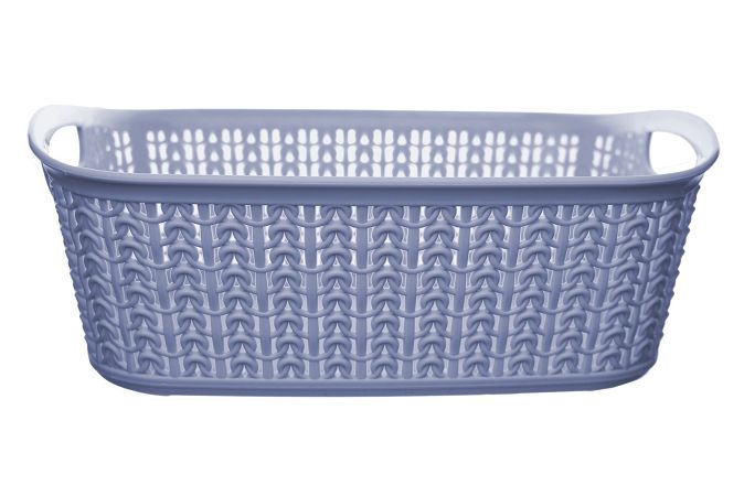 Koszyk 26,5 x 20 cm Üçsan Plastik - Knit Błękitny 6.KOS.M-059-B Koszyk 26,5 x 20 cm Üçsan Plastik - Knit Błękitny 6.KOS.M-059-B