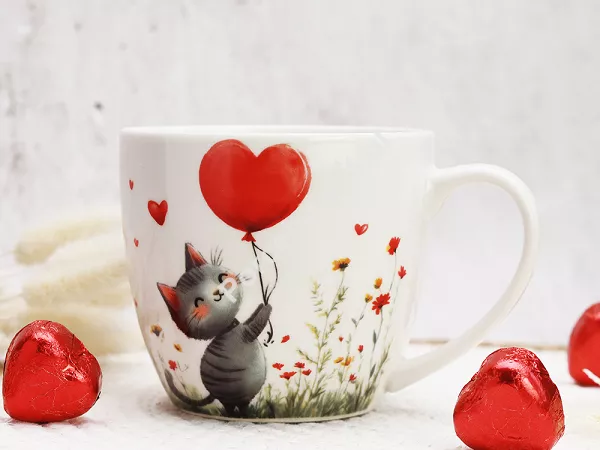 Kubek 0,46 L Duo - Kot z balonem 15.KZB.K46 Kubek 0,46 L Duo - Kot z balonem 15.KZB.K46