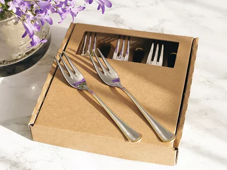 Komplet 6 widelczyków do ciasta 15 cm Pintinox 1929 - Sirio (2.5 mm) złocony