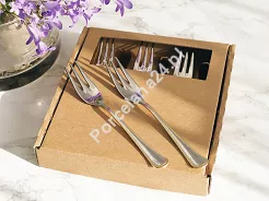 Komplet 6 widelczyków do ciasta 15 cm Pintinox 1929 - Sirio (2.5 mm) złocony GIFT BOX