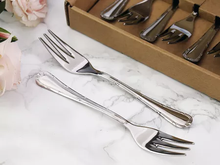 Komplet 6 widelczyków do ciasta 15 cm Pintinox 1929 - Filet (2.5 mm) GIFT BOX