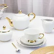 Garnitur do kawy na 12 osób (39 el.) Porcel - Premium Gold