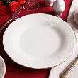 Komplet talerzy 6 osób (18 el.) Bon Bistro - Retro Golden Rim ecru