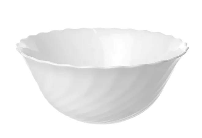 Dajar Schale Zelie 18 Cm – Aus Hartglas (Arcoroc), Weiß, Mikrowellen- & Spülmaschinengeeignet | Ø 18 Cm, Höhe 7,6 Cm