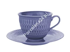 Filiżanka ze spodkiem 0,25 L / 15,7 cm Ćmielów - Sofia LB03 Szafirowy