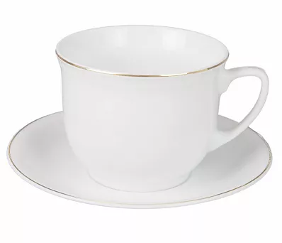 Filiżanka ze spodkiem 0,3 L / 16 cm Lubiana - Wiedeń 0064 złota linia