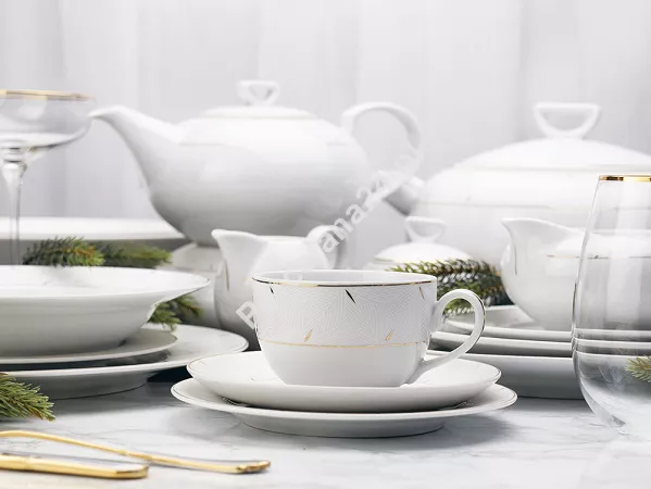 Serwis obiadowo - herbaciany na 6 osób (48 el) Chodzież- Yvonne G896 Kropla Złota Serwis obiadowo - herbaciany na 6 osób (48 el) Chodzież- Yvonne G896 Kropla Złota