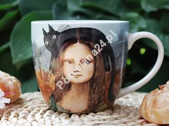 Kubek 0,46 L Duo - Mona Lisa z kotem 15.MLZK.K46