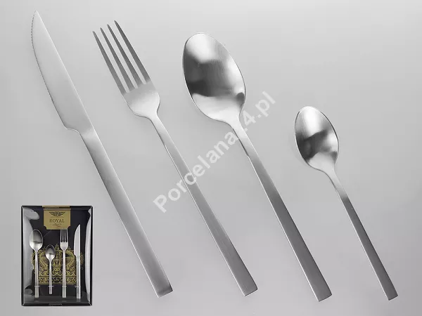Komplet sztućców 24 cz. na 6 osób PINTINOX - Royal Satin Silver (2.5 mm) 23.2KOU.7091.K24 Komplet sztućców 24 cz. na 6 osób PINTINOX - Royal Satin Silver (2.5 mm) 23.2KOU.7091.K24