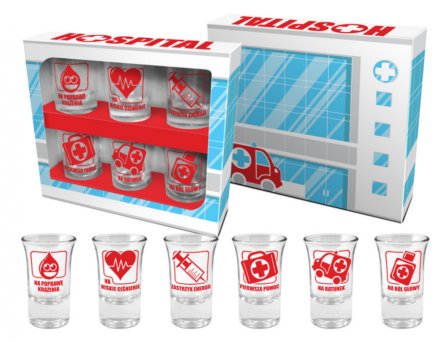 Kpl. kieliszków do wódki 35 ml (6szt) BGtech - Hospital 30.KI.874