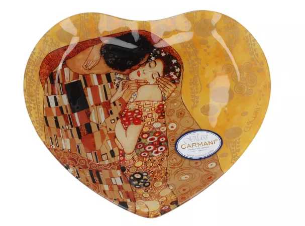 Talerz dekoracyjny w kształcie serca 24,5 cm Carmani - Gustav Klimt 33.198-1403 Talerz dekoracyjny w kształcie serca 24,5 cm Carmani - Gustav Klimt 33.198-1403