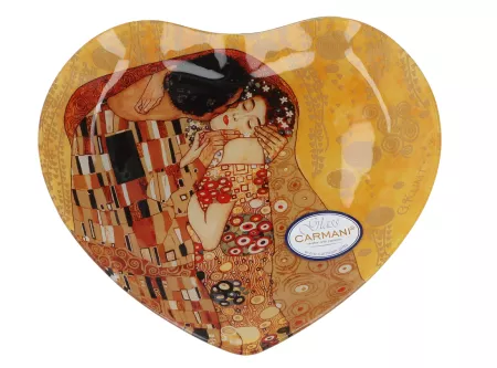 Talerz dekoracyjny w kształcie serca 24,5 cm Carmani - Gustav Klimt 33.198-1403