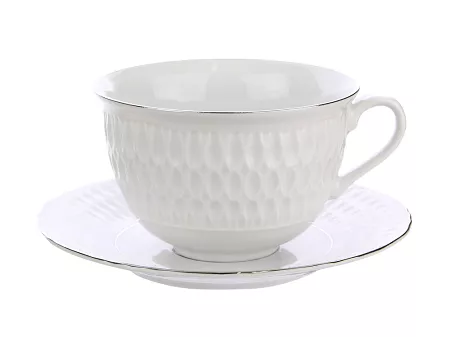 Filiżanka ze spodkiem 0,35 L / 15,7 cm Ćmielów - Sofia 3607 Platyna