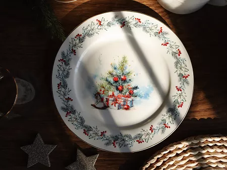 Talerz deserowy 20 cm Altom Design - Magia Świąt 07.CHR.1101