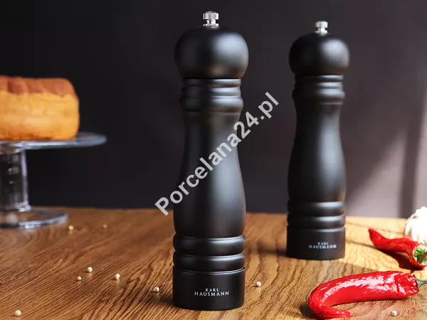 Zestaw młynków ręcznych do soli / pieprzu 21 cm Karl Hausmann - Czarny 6.MŁ.7902 Zestaw młynków ręcznych do soli / pieprzu 21 cm Karl Hausmann - Czarny 6.MŁ.7902