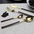 Komplet sztućców 24 cz. na 6 osób PINTI1929 - Sushi Anniversary Gold&Black (2.5 mm) - pudełko 23.17Z0.K091.K24