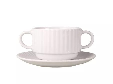 Bulionówka sztaplowana ze spodkiem 0,3 L / 16 cm Lubiana - Daisy