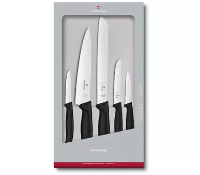Komplet noży (5el) Victorinox - Swiss Classic Black V.SC.B.6.7133.5G