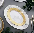 Serwis obiadowy na 6 osób (24 el) Ćmielów - Jenny Solaris White - Gold