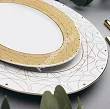 Serwis obiadowy na 6 osób (24 el) Ćmielów - Jenny Solaris White - Gold