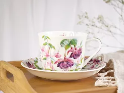 Filiżanka ze spodkiem 0,45 L Brookes Empireware - Fuchsia (Fuksja) 33.703-1506