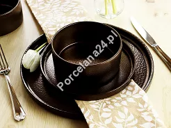 Komplet talerzy na 6 osób (18 el.) Chic - Verso Black Brown