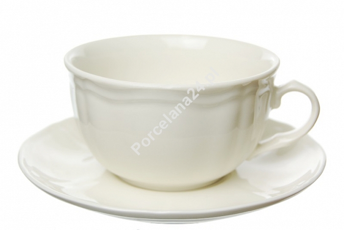 Filiżanka ze spodkiem 0,35 L / 16 cm (do herbaty) - Castel FBC - ecru Filiżanka ze spodkiem 0,35 L / 16 cm (do herbaty) - Castel FBC - ecru