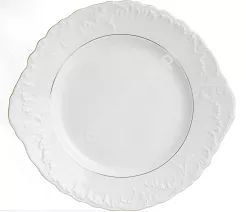 Talerz na ciasto 29 cm Ćmielów - Rococo 3604 ZŁOTA LINIA