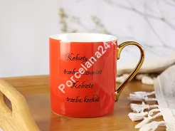 Kubek prosty  0,3 L Altom Design - Sentencja i złote ucho 07.WAL.2310