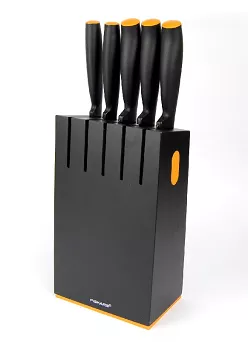 Zestaw 5 noży w czarnym bloku - Fiskars - Functional Form 1014190