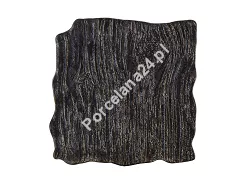 Talerz kwadratowy 21 cm Kera Ceramika - Moku Cristall Hematyt