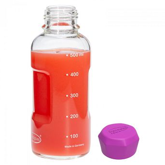 Butelka 500 ml Trendglas - Blue Ocean różowa nakrętka 4E.330125