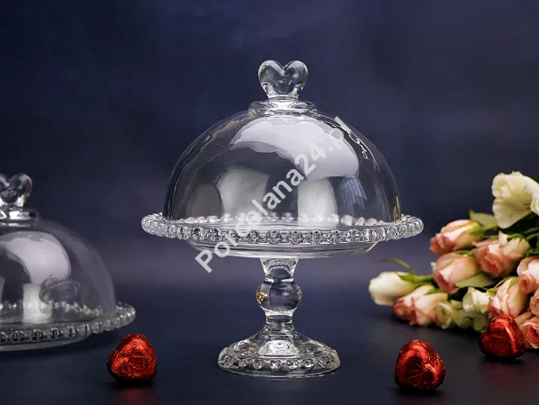 Patera na nodze 19,5 cm z kloszem Altom Design - Love 07.LOV.6953 Patera na nodze 19,5 cm z kloszem Altom Design - Love 07.LOV.6953